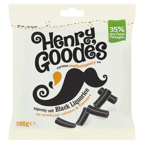 Henry Goodes Superbly Soft Black Liquorice 200g pack shot