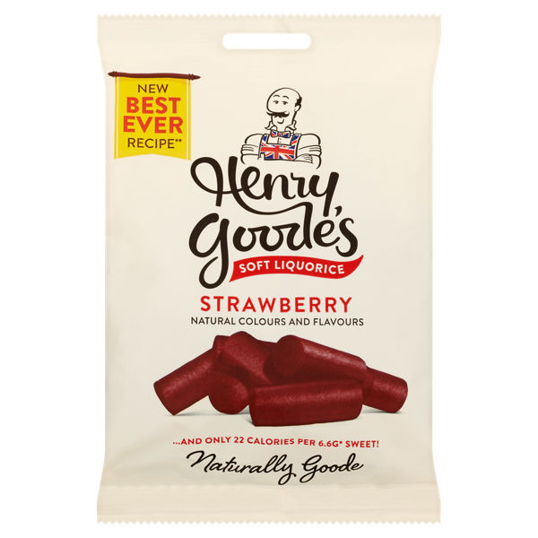 Henry Goodes Soft Eating Red Liquorice 200g pack shot