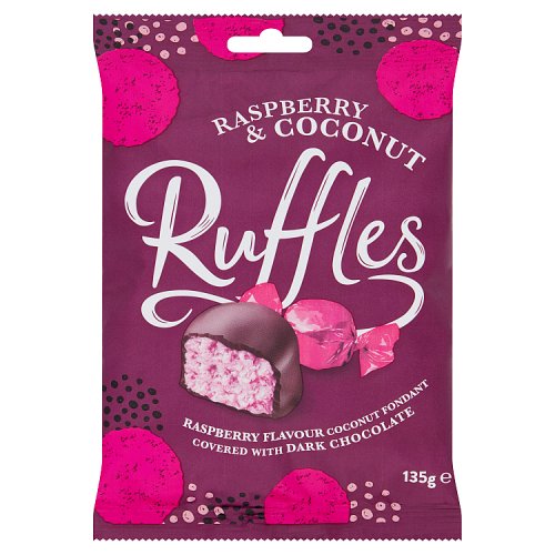 Ruffles Raspberry & Coconut 135g pack shot