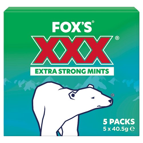 XXX Extra Strong Peppermints (5 x 40.5g) pack shot