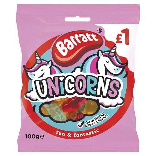 Barratt Fun & Fantastic Unicorns PM £1 100g pack shot