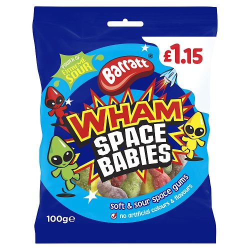 Barratt Wham Spacebabies PM £1.15 100g pack shot
