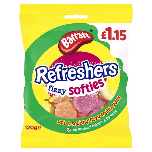 Barratt Refresher Softies PM £1.15 120g pack shot