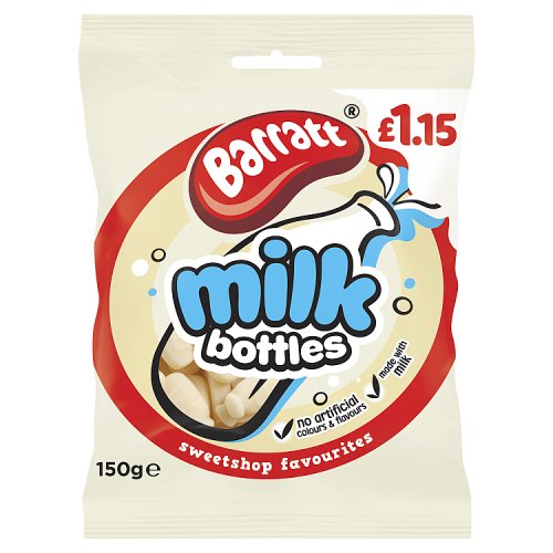 Barratt Milk Bottles PM £1.15 150g pack shot
