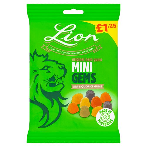 Lion Mini Gems PM £1.25 130g pack shot