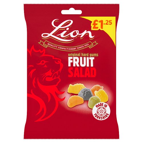 Lion Gums Fruit Salad PM £1.25 130g pack shot