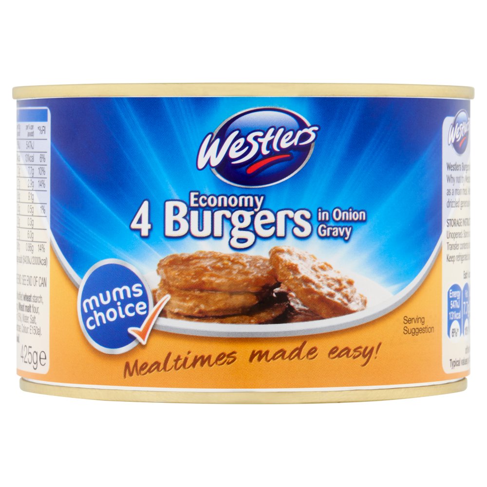 Westlers Hamburgers in Onion Gravy 425g pack shot