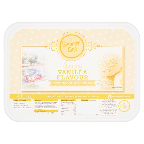 Summer Time Vanilla Soft Scoop 4Ltr pack shot