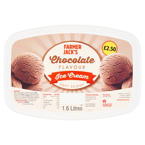 Farmer Jacks Chocolate Soft Scoop PM £2.50 1.6Ltr pack shot