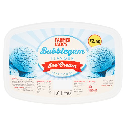 Farmer Jacks Bubblegum Soft Scoop PM £2.50 1.6Ltr pack shot