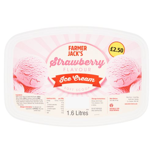 Farmer Jacks Strawberry Soft Scoop PM £2.50 1.6Ltr pack shot