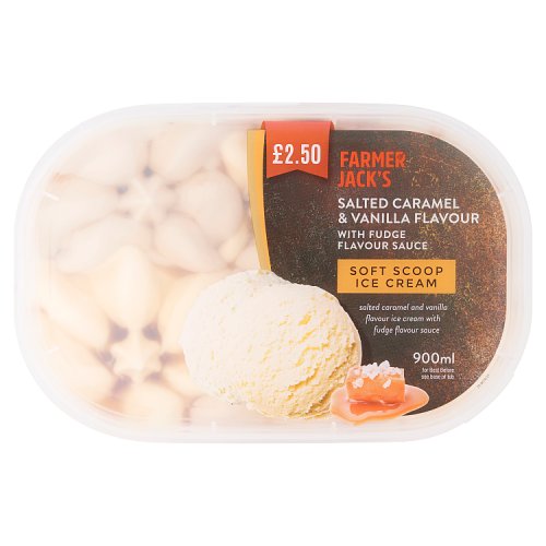 Farmer Jacks Salted Caramel & Vanilla PM £2.50 900ml pack shot
