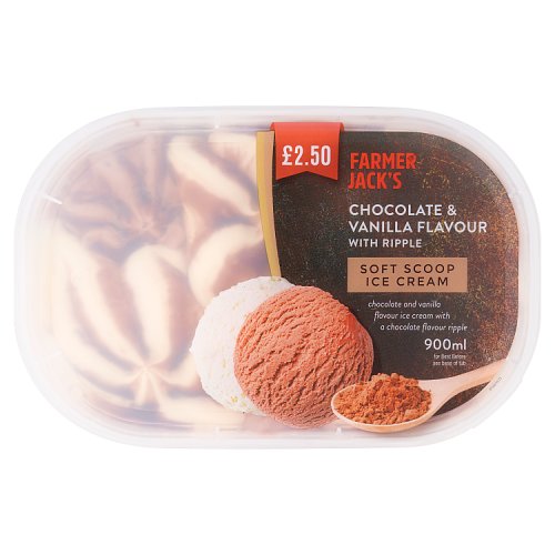 Farmer Jacks Chocolate & Vanilla PM £2.50 900ml pack shot