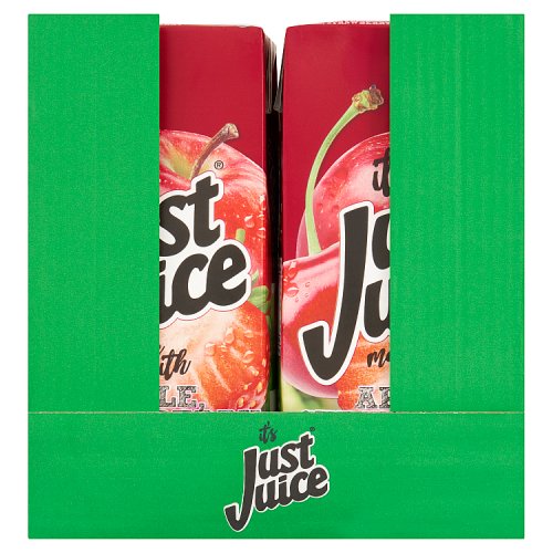 Just Juice Apple Strawberry & Cherry 1Ltr pack shot