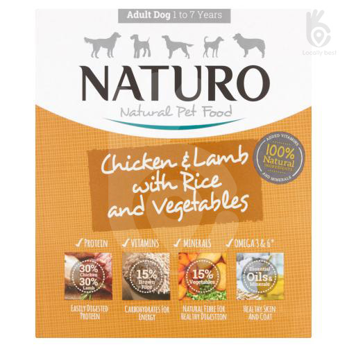 Naturo Chicken Lamb Rice & Vegetable 400g pack shot