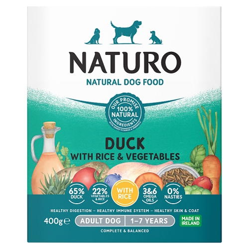 Naturo Adult Duck Rice & Vegetable 400g pack shot