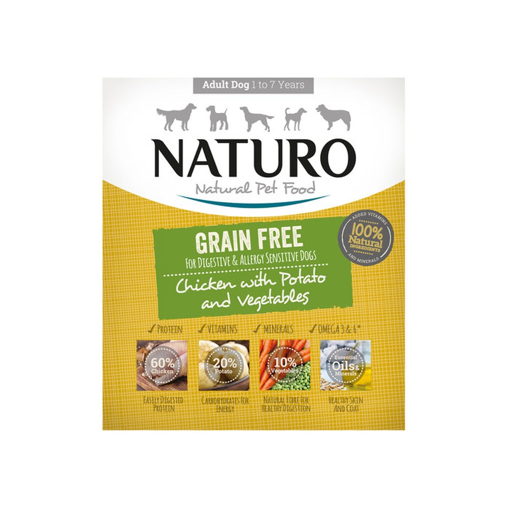 Naturo Grain Free Chicken Potato & Vegetable 400g pack shot