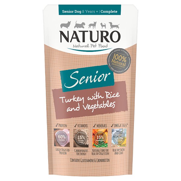 Naturo Mini Senior Turkey with Rice & Veg Pouch 150g pack shot
