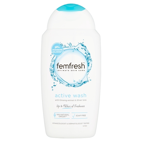 Femfresh Active Wash 250ml pack shot