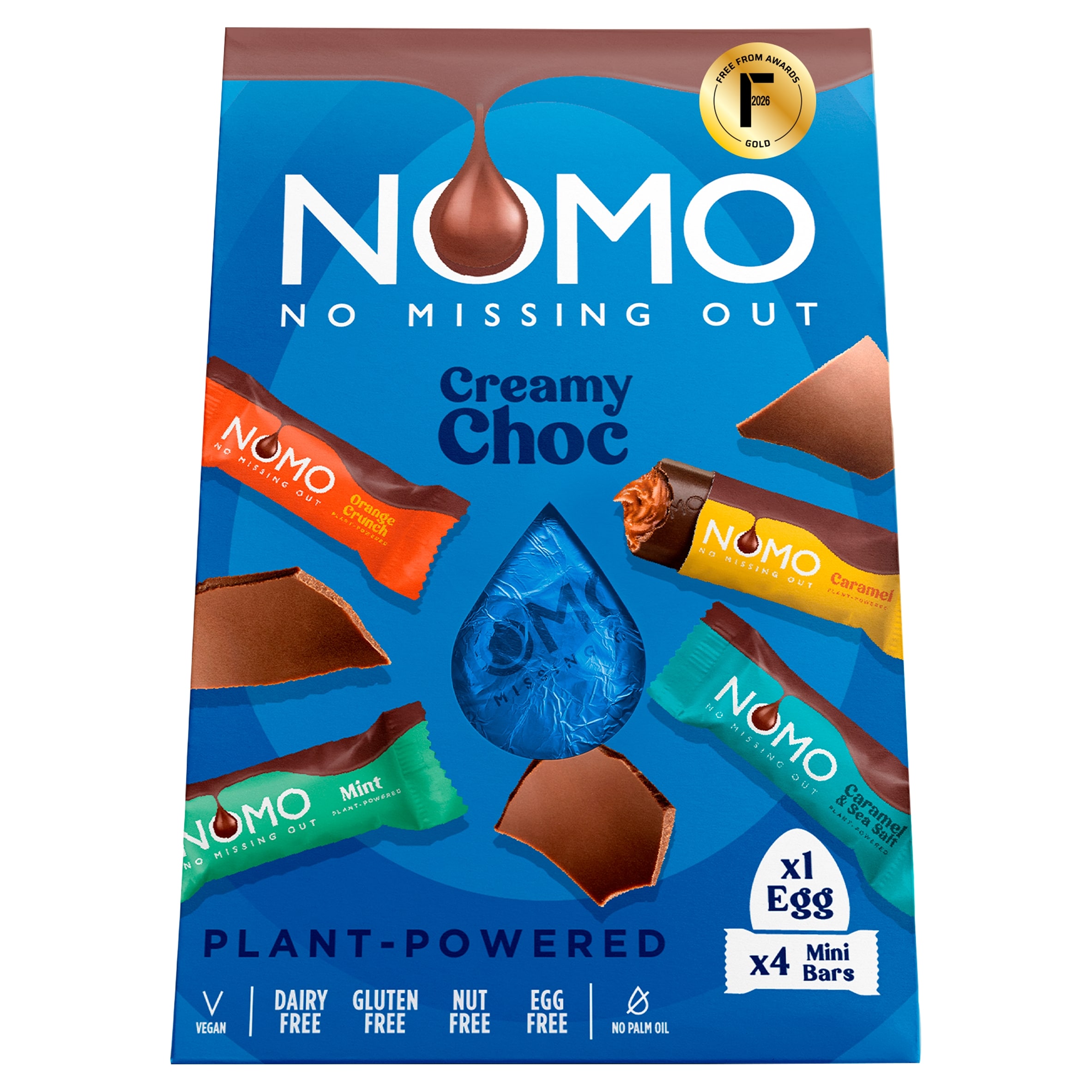 Nomo Egg & Mini Bars 154g pack shot