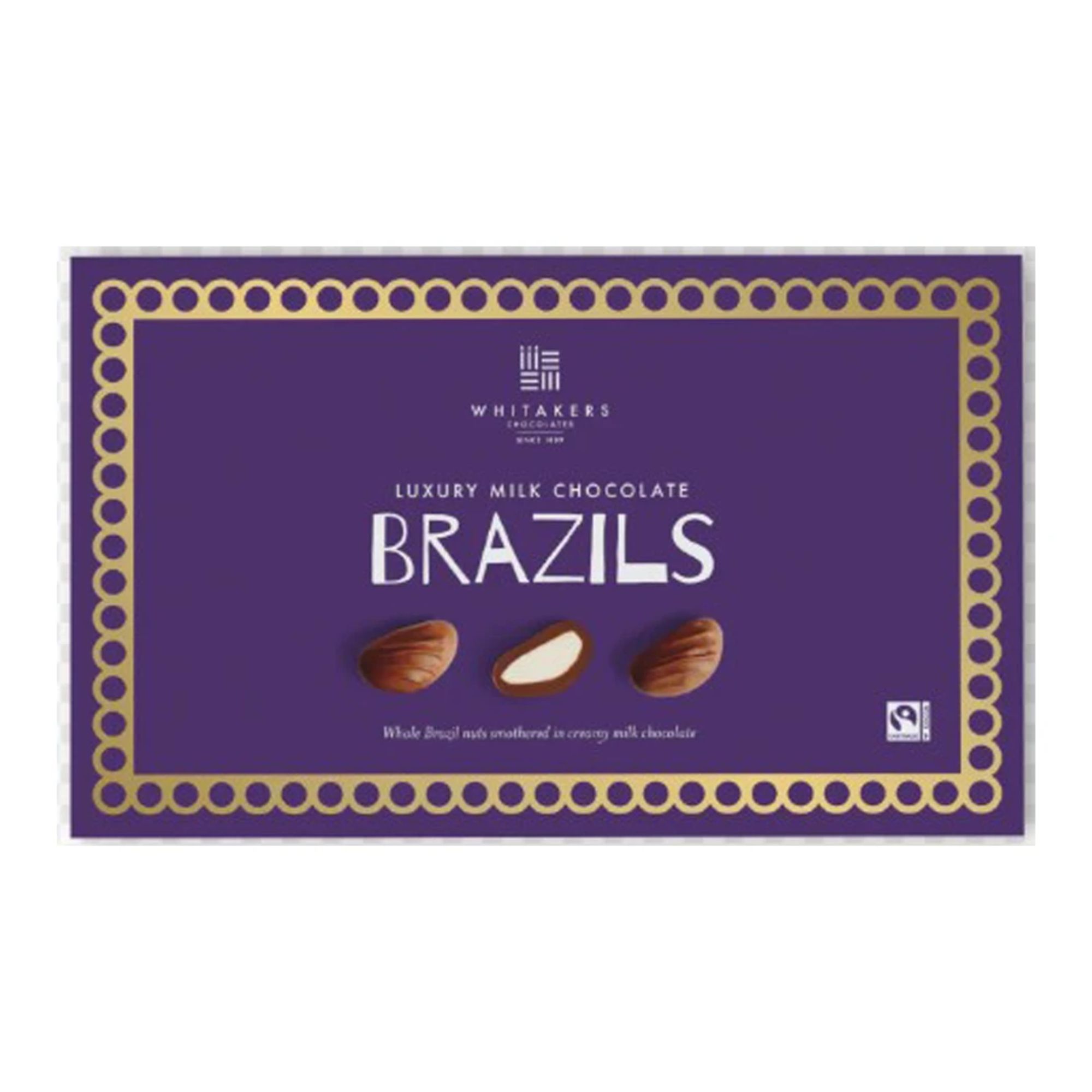 Whitakers Dark Chocolate Brazils 150g pack shot