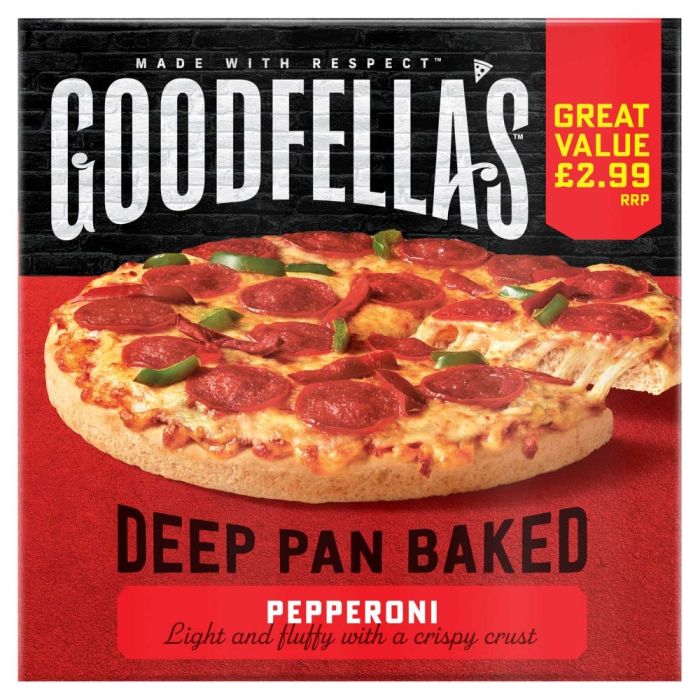 Goodfellas Deep Pan Pepperoni Pizza 411g PM £2.99 pack shot