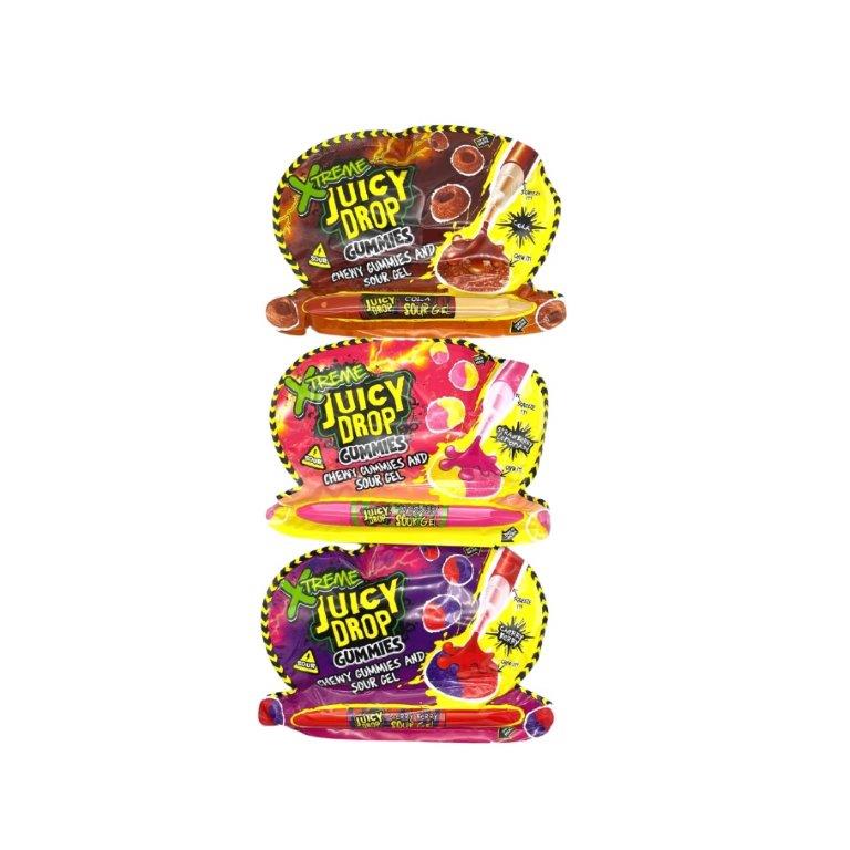 Bazooka Juicy Drop Xtreme Gummies 57g pack shot