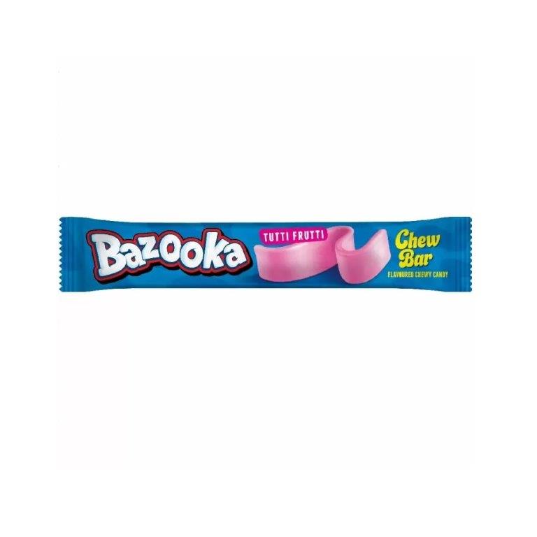 Bazooka Chew Bar Tutti Fruity PM 60p 14g pack shot