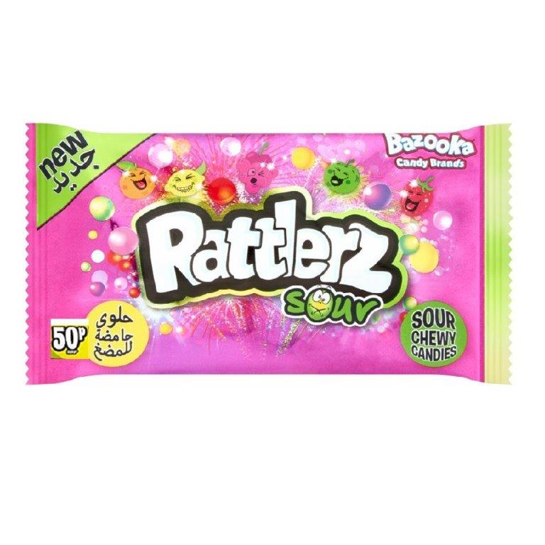 Bazooka Rattlerz Sour PM 50p 40g pack shot
