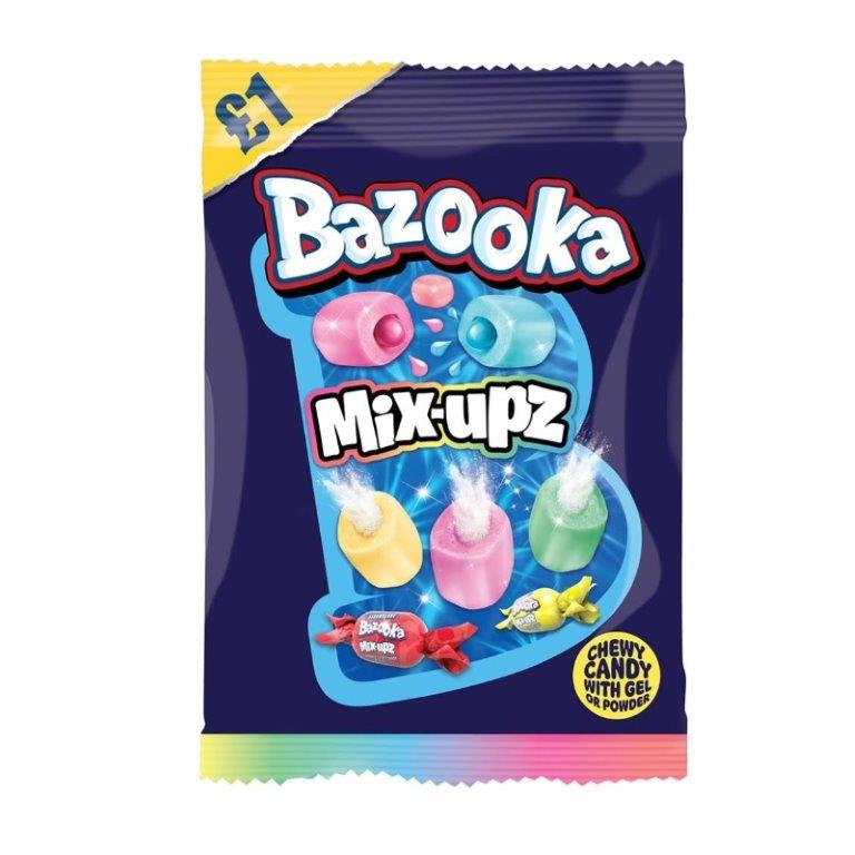 Bazooka Chews Mix Upz PM £1.15 120g pack shot