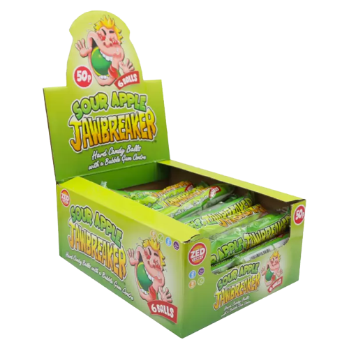 Zed Candy Sour Apple Jawbreaker 6 Ball Pack 49.5g pack shot