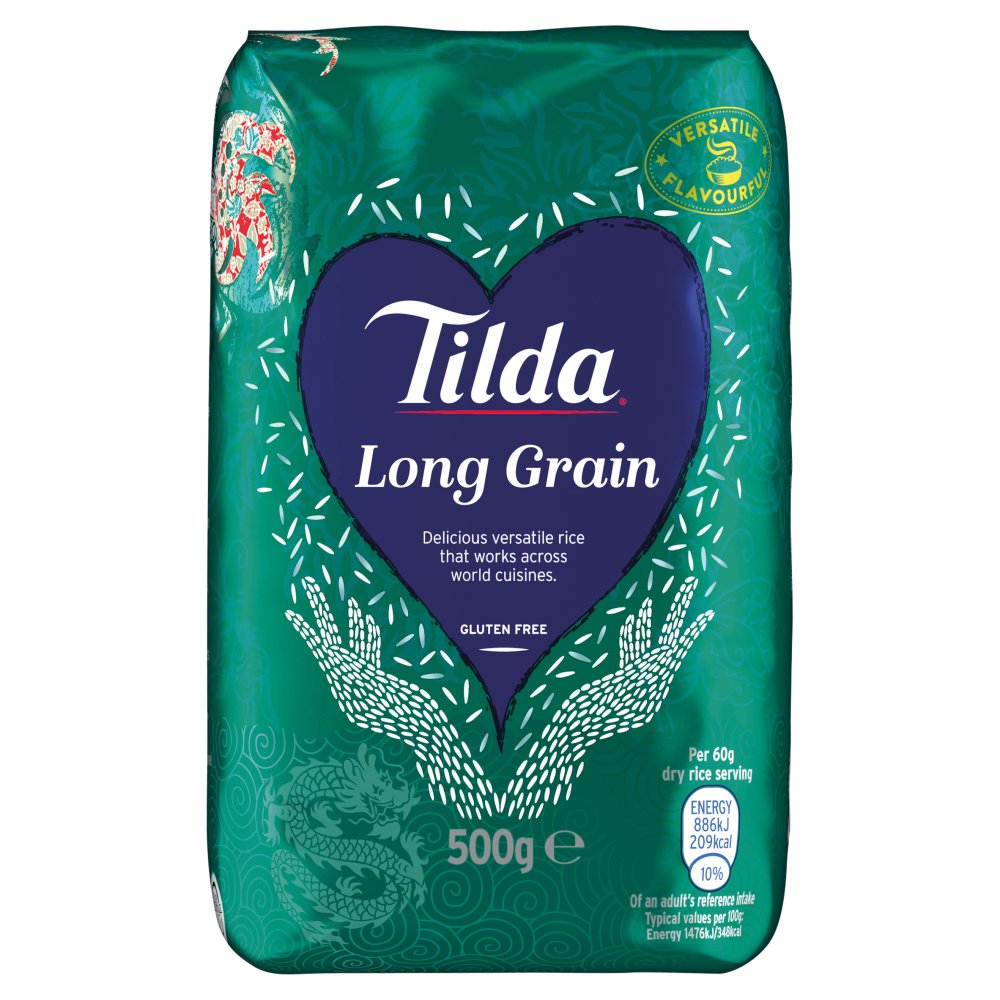 Tilda Long Grain Rice 500g pack shot