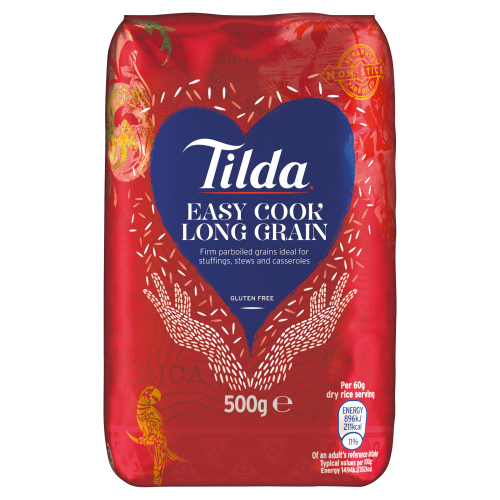 Tilda Easy Cook Long Grain Rice 500g pack shot