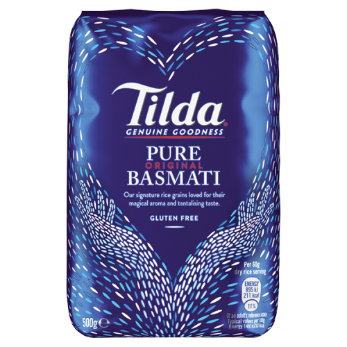 Tilda Basmati Rice 500g pack shot