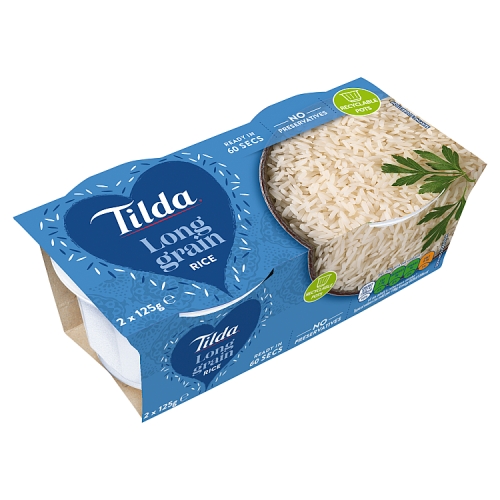 Tilda Long Grain Rice Pots 2pk (2 x 125g) pack shot