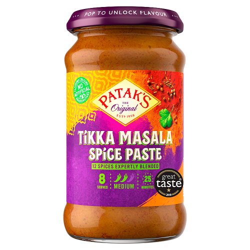 Pataks Tikka Masala Curry Paste Jar 283g pack shot