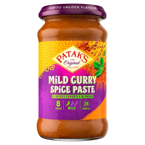 Pataks Mild Curry Paste Jar 283g pack shot