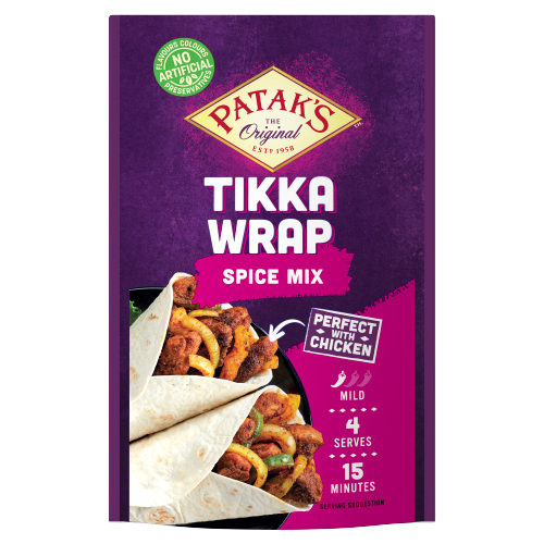 Pataks Tikka Wrap Spice Mix 25g pack shot