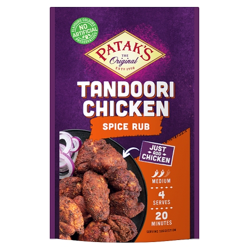 Pataks Tandoori Chicken Spice Rub 25g pack shot