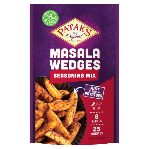 Pataks Masala Wedges Seasoning Mix 25g pack shot