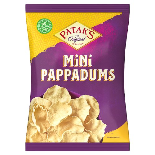 Pataks Original Mini Pappadums 65g pack shot