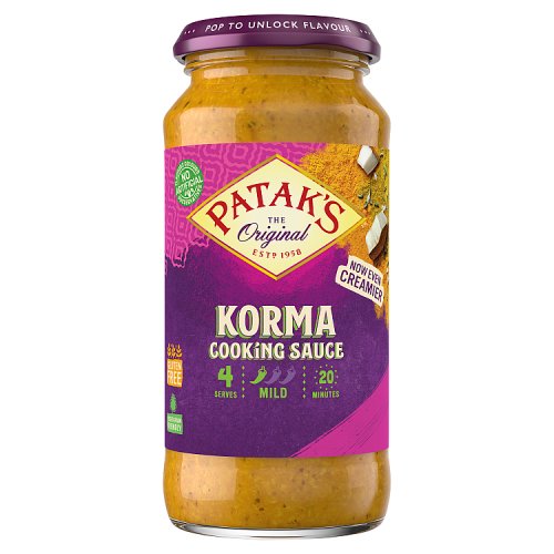 Pataks Korma Curry Sauce 450g pack shot
