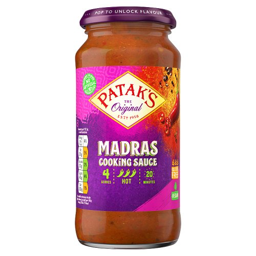 Pataks Madras Curry Sauce 450g pack shot