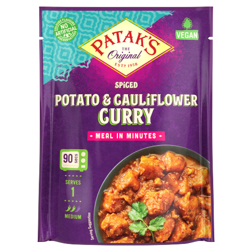 Pataks Potato & Cauliflower Curry Meal 270g pack shot