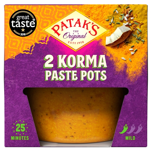 Pataks Korma Paste Pots 2pk (2 x 70g) pack shot