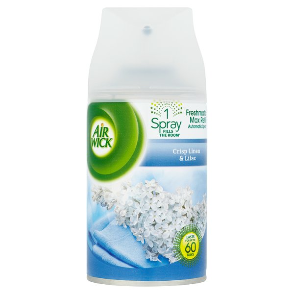 Airwick Freshmatic Refill Linen & Lilac 250ml pack shot
