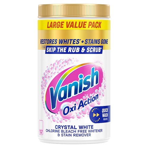 Vanish Gold Oxi Action White Laundry Powder 1.35kg pack shot