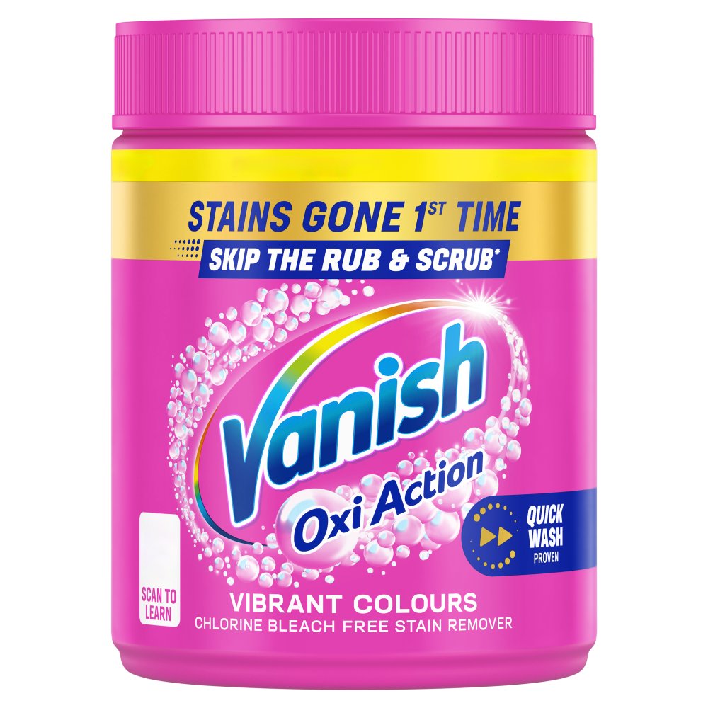 Vanish Gold Oxi Action Stain Remover Powder Pink 450g PMP pack shot
