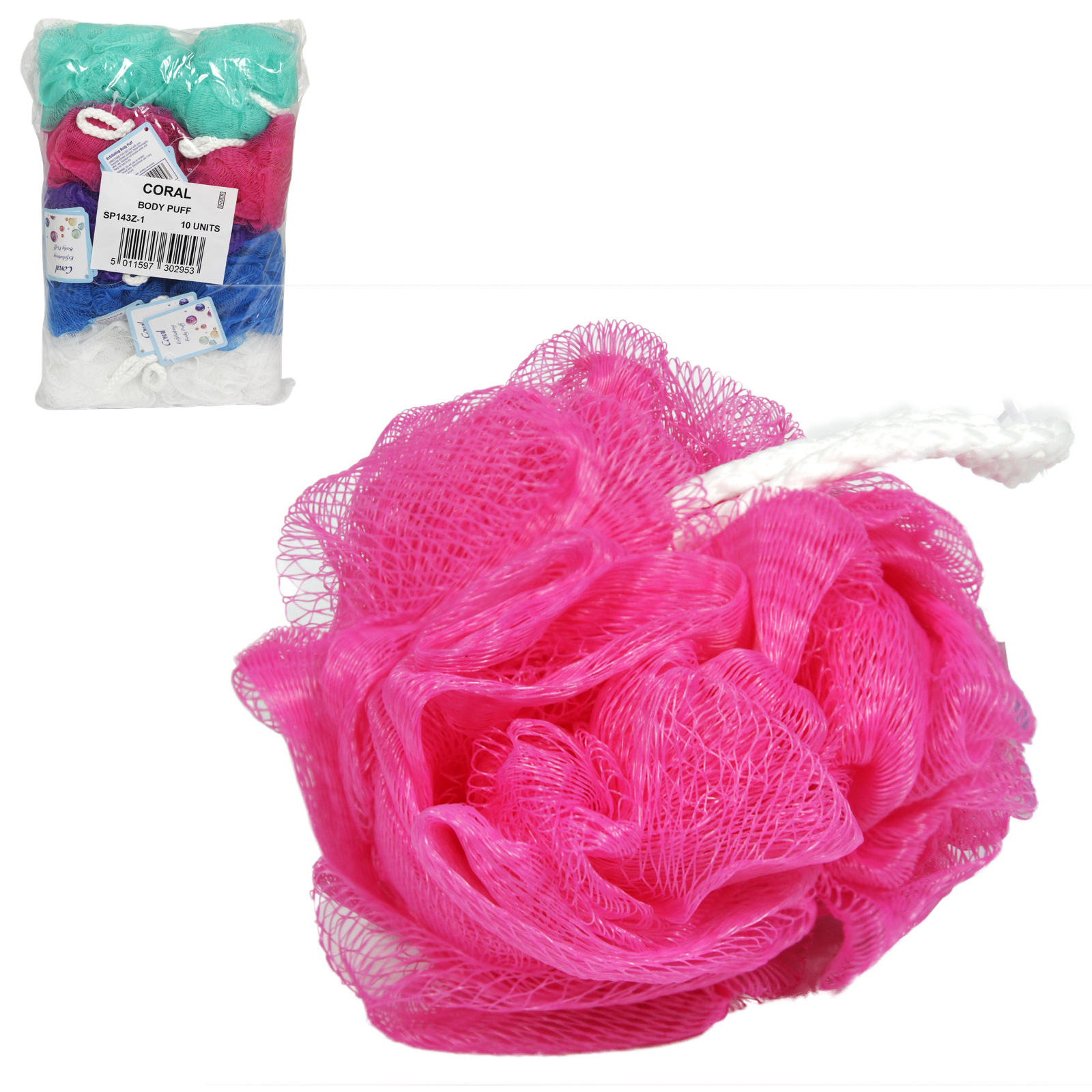 Coral Body Puff 1s pack shot