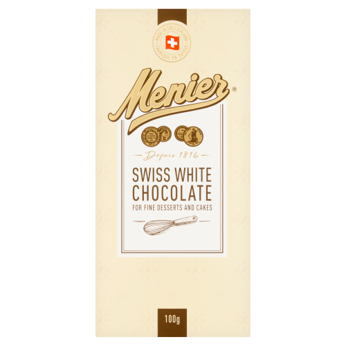 Menier White Cooking Chocolate 100g pack shot